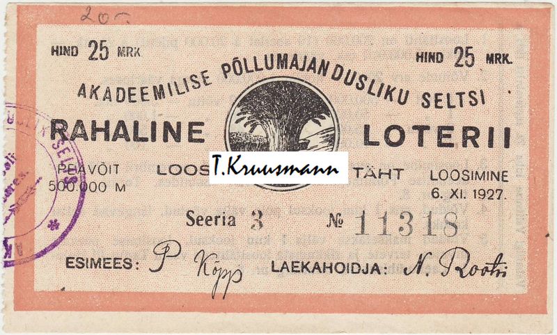 Akadeemikise_Põllumajandusliku_Seltsi_Seeria_3_oranž_22.09.1926