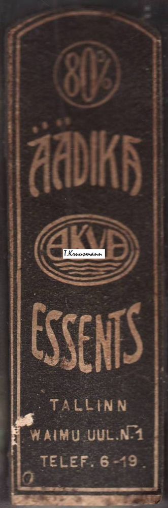 Akva_Tallinn_Äädika_essents_pudelil
