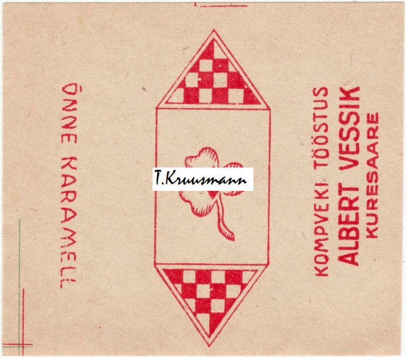 Albert_Vessik_Kuresaare_Õnne_karamell_ruutu_äss_punane