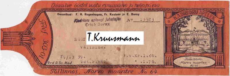 F_H_Rogenhagen_Fr_Kestner_ja_E_Bursy_Tallinnas_Kadrioru_punane