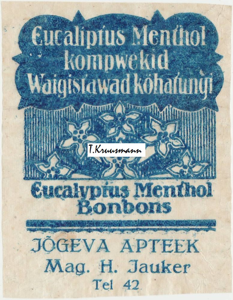 H_Jauker_Jõgeva_apteek_Eucaliptus_Menthol