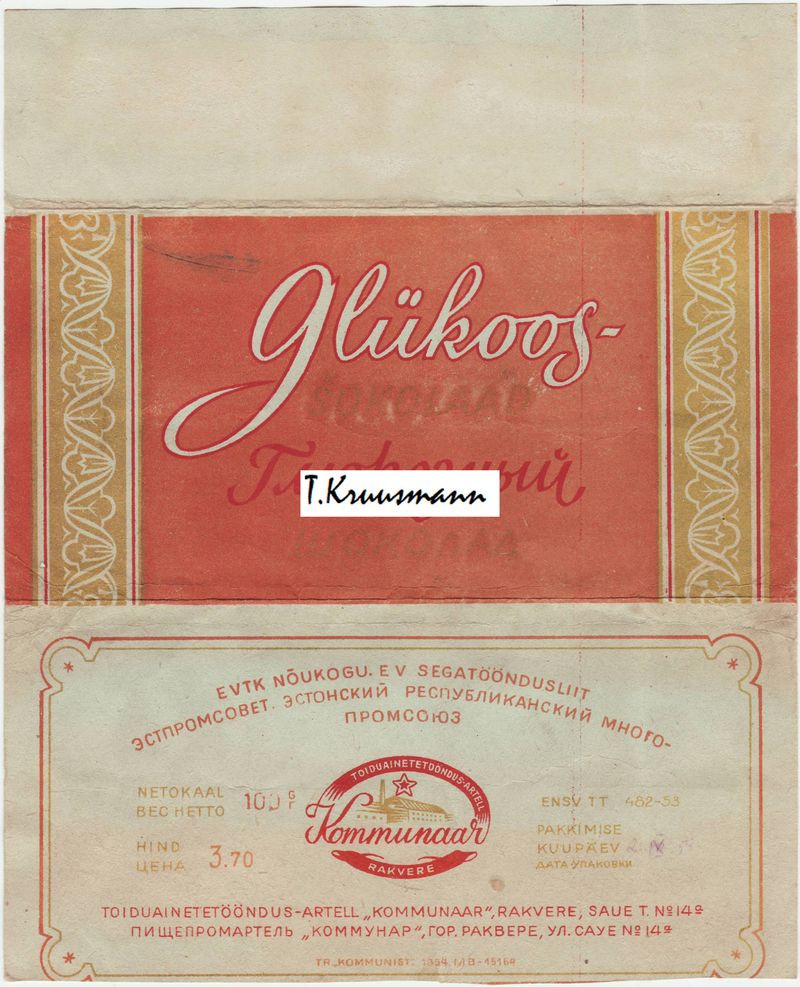 Kommunaar_Rakvere_Segatööndusliit_Glükoos_šokolaad