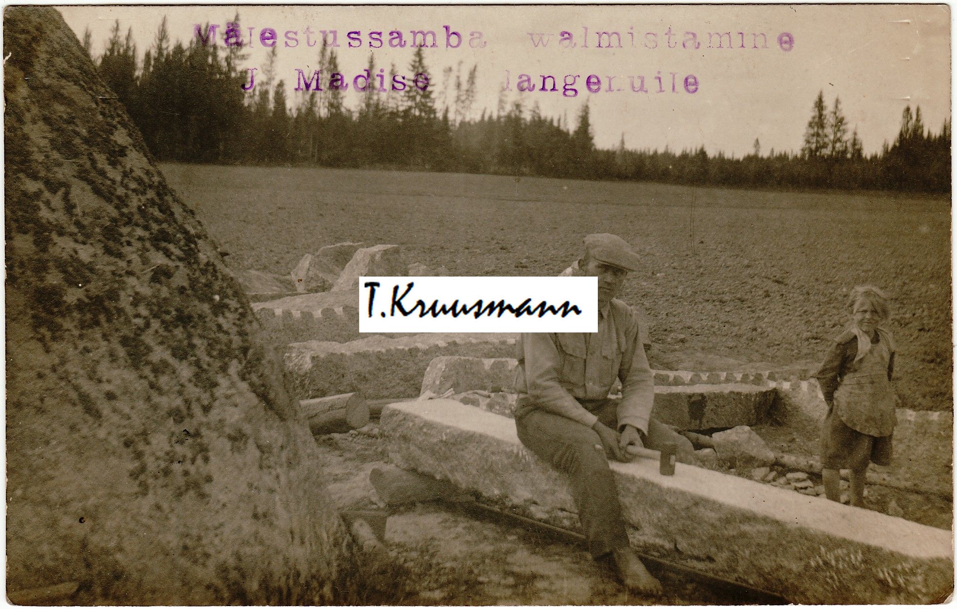 Mälestussamba_walmistamine_J._Madise_langenuile