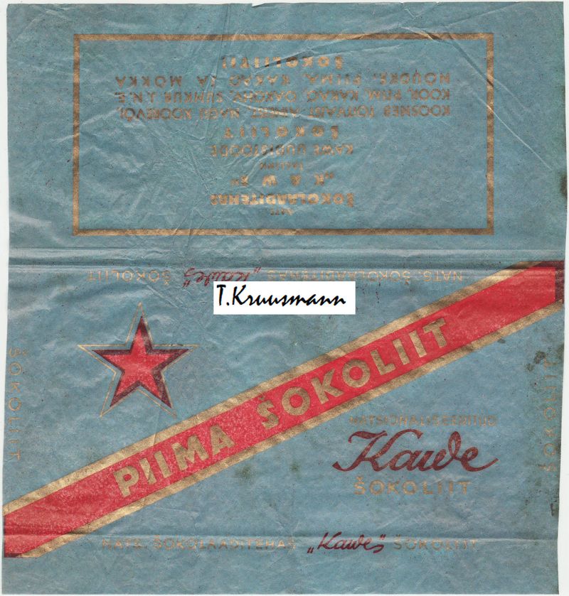 Natsionaliseeritud_Kawe_Tallinn_Piima_šokoliit