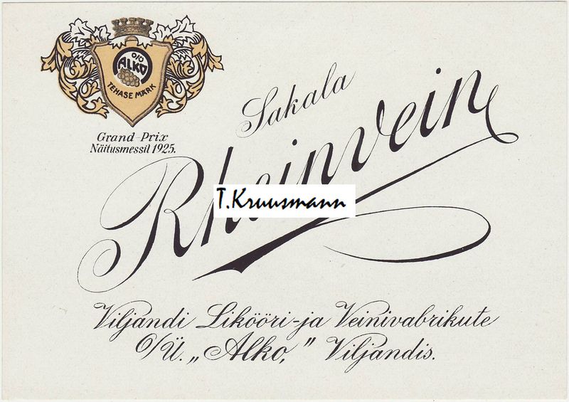 OÜ_ALKO_Viljandis_Sakala_Rheinvein