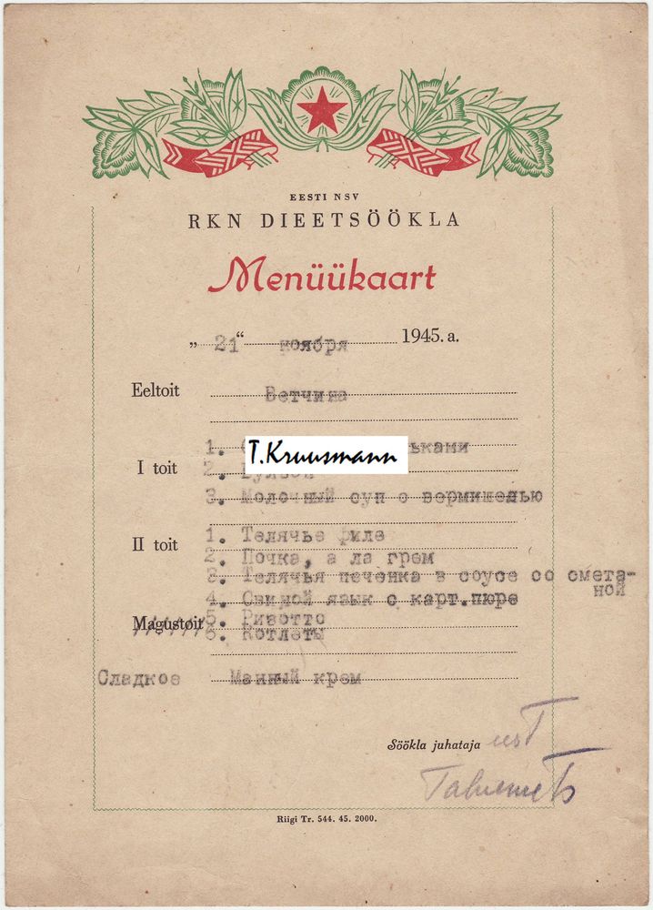 RKN_Dieetsöökla_Menüükaart_21.11.1945