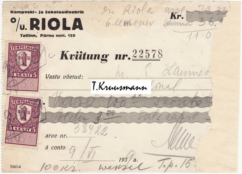 Riola_Tallinn_kviitung