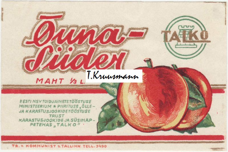 Talko_ENSV_Õuna_Siider