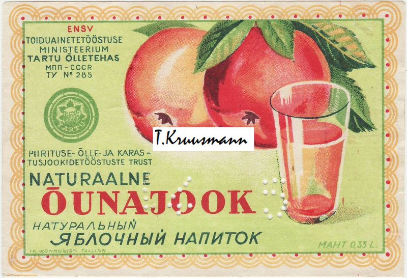 Tartu_Õlletehas_ENSV_Naturaalne_Õunajook