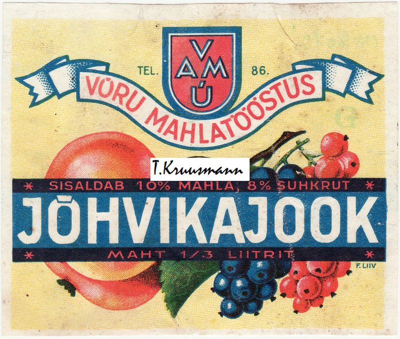 VAMÜ_Võru_Mahlatööstus_Jõhvikajook