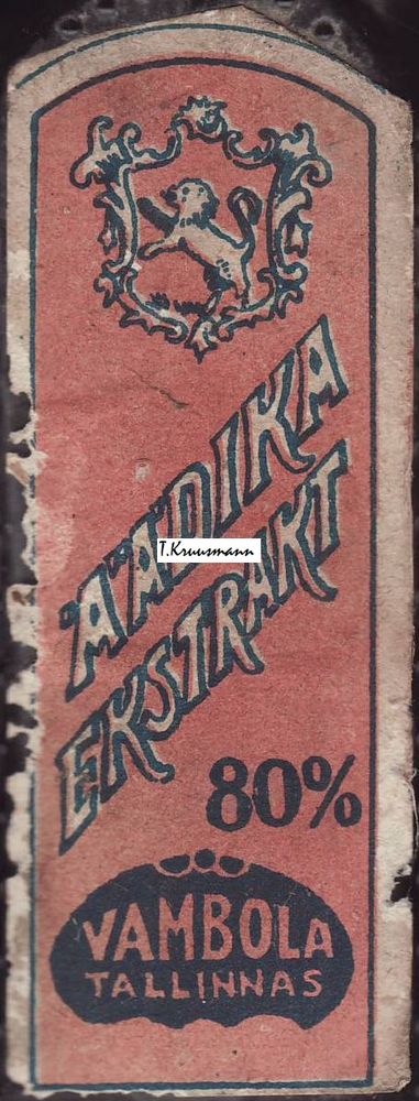 Vambola_Tallinnas_Äädika_ekstrakt_80_pudelil